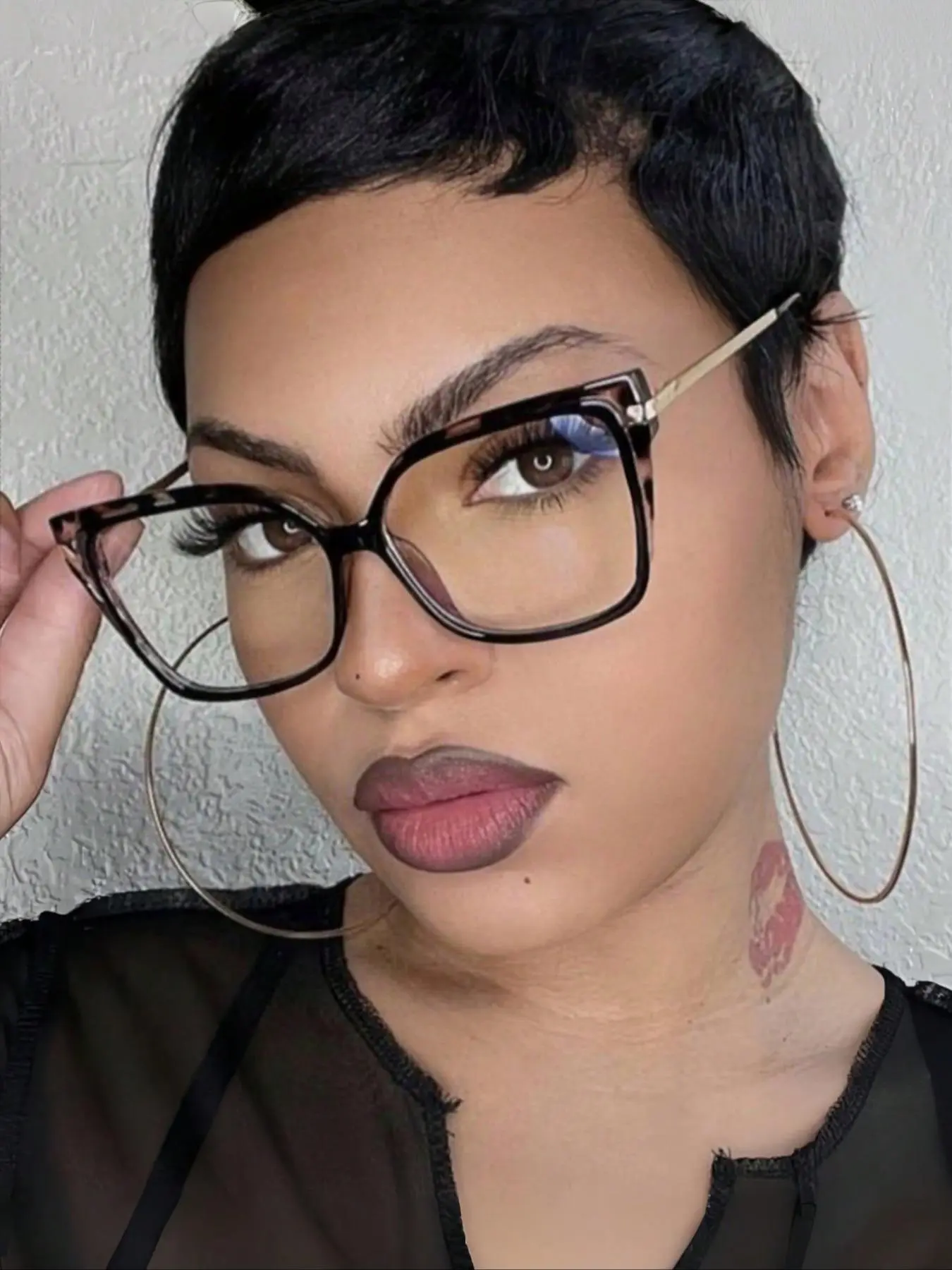 Retro Leopard Pattern Cat Eye Frame Eyeglasses, Anti-blue Light Eyeglasses for Women & Men, Fashion Eyeglasses for Work, Daily Decor, Perfect for Student Daily Use, Trendy Frames, Fashionable Frames Glasses, Fashion Eyewear