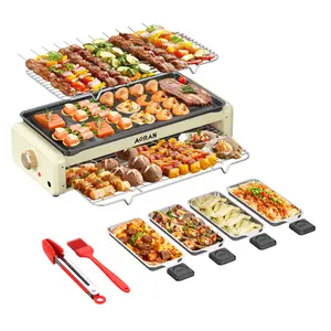 Jumbo Portable Electric Grill - Indoor Smokeless BBQ with Non-Stick Surface & Adjustable Temp Control TikTok Shop Black Friday