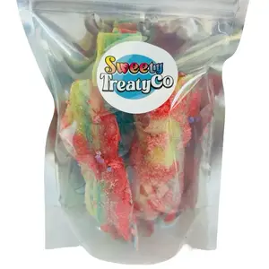 Sweety TreatyCo Fruit-Filled Cotton Candy Coated Candies, 2-Pack Rollups - Bite-Sized Fruit-Flavored Sugar-Sweetened Snack Treats