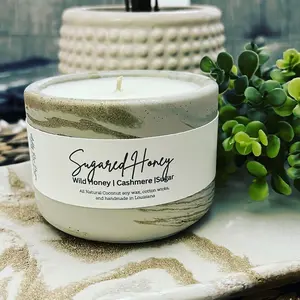 Concrete Candle-Sugared Honey