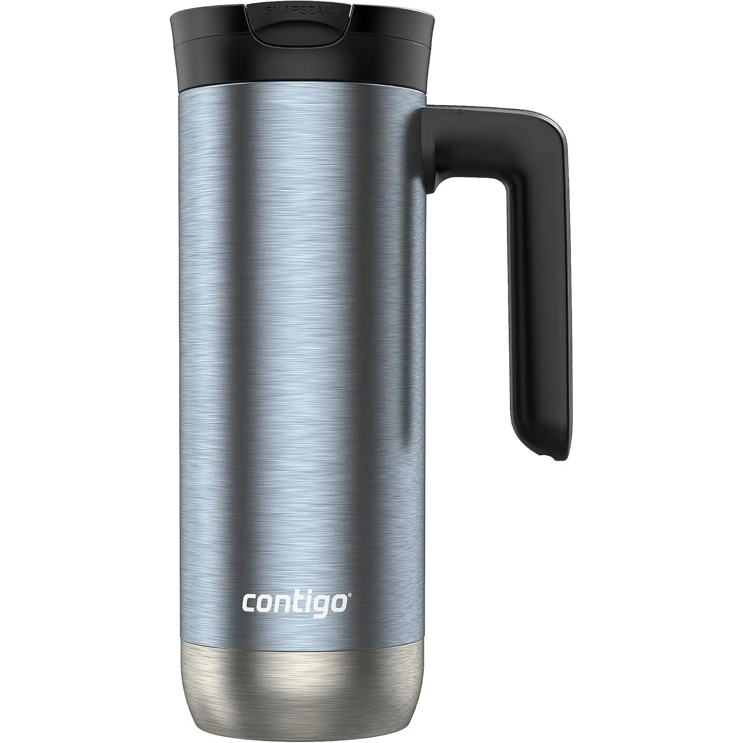 Superior 2.0 Stainless Steel Travel Mug with Handle Leak-Proof Lid Double-Wall Insulation for Hot & Cold Beverages 20oz Dark Ice Ideal for Commuting and Travel