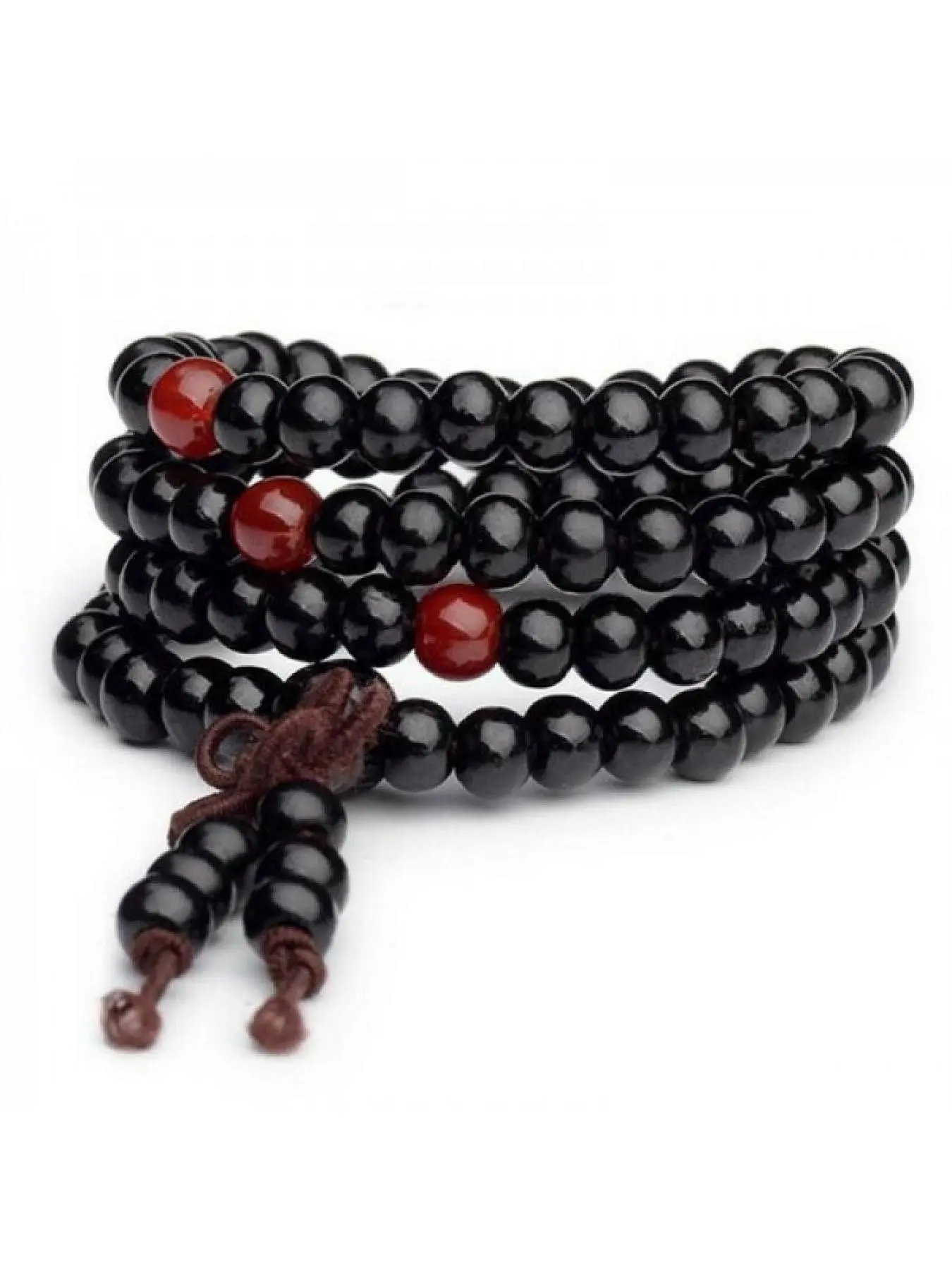 Creative 108 Beads Multi-Layer Imitation Sandalwood Buddhist Prayer Beads Bracelet, Meditation Beads & Jewelry Bracelet, Bohemian Bracelets