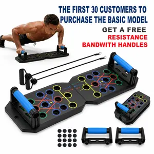 Push Up Board 28-in-1 with Resistance Bands, Full Body Home Workout Equipment, Portable Fitness System for Chest Arms Core Training Indoor Home Gym Accessories Abdominal Muscle Trainer