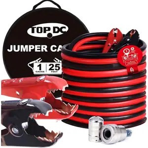 Car Battery Igniter Automotive Emergency Power Kits 1 Gauge 25 Feet Jumper Starter Jump Kit Power Tool Line
