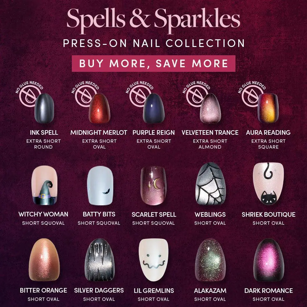 Glamnetic Spells & Sparkles Press-On Nail Collection Glamnetic Spells & Sparkles Press-On Nail Collection