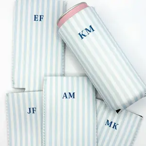 Monogram Slim Can Cooler | Custom Initial - Bridesmaid Proposal Party Favor