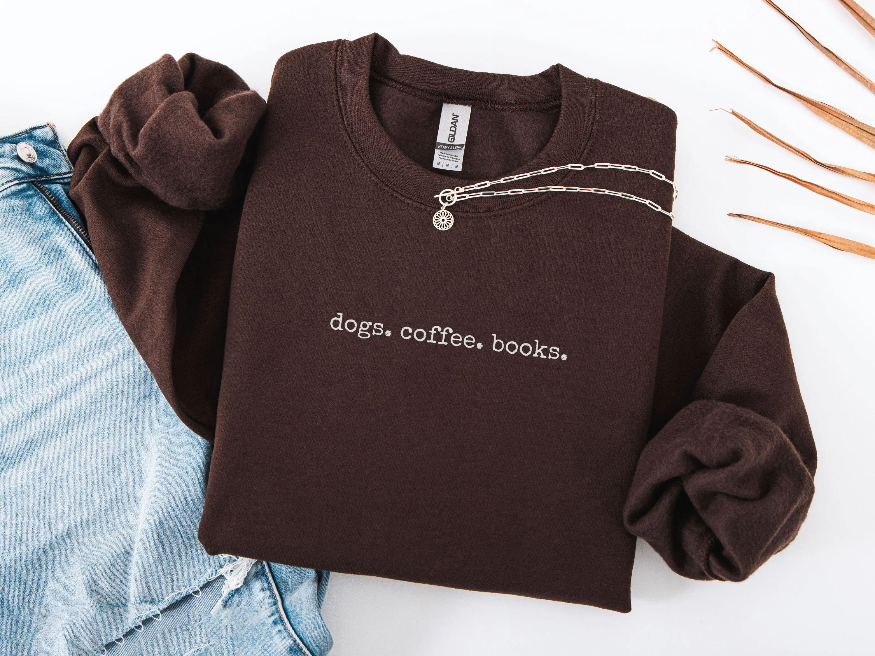 Dogs Coffee Books Sweatshirt, Book Lover Sweater, Bookish Sweatshirt, Gift for Dog Lover, Reading Shirt, Bookish Gift, Librarian Sweatshirt