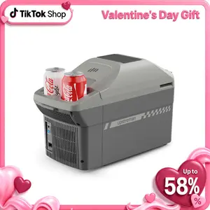 Upstreman car fridges 10QT/12QT Portable Electric Cooler & Warmer 12V Car Adapter Dual Cooling Heating Compact mini fridges with Shoulder Strap for Camping Travel Boat RV Refrigerator road trip AR09/AR11