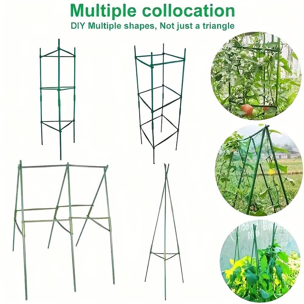 Tomato Cages for Garden, 2 Sizes (82cm/120cm) Tall Plant Support Trellis for Potted Tomatoes, Heavy Duty Sturdy Vegetable Cages for Climbing Plants, Cucumber, Pepper, Vine Flowers, Perfect for Patio Balcony Garden