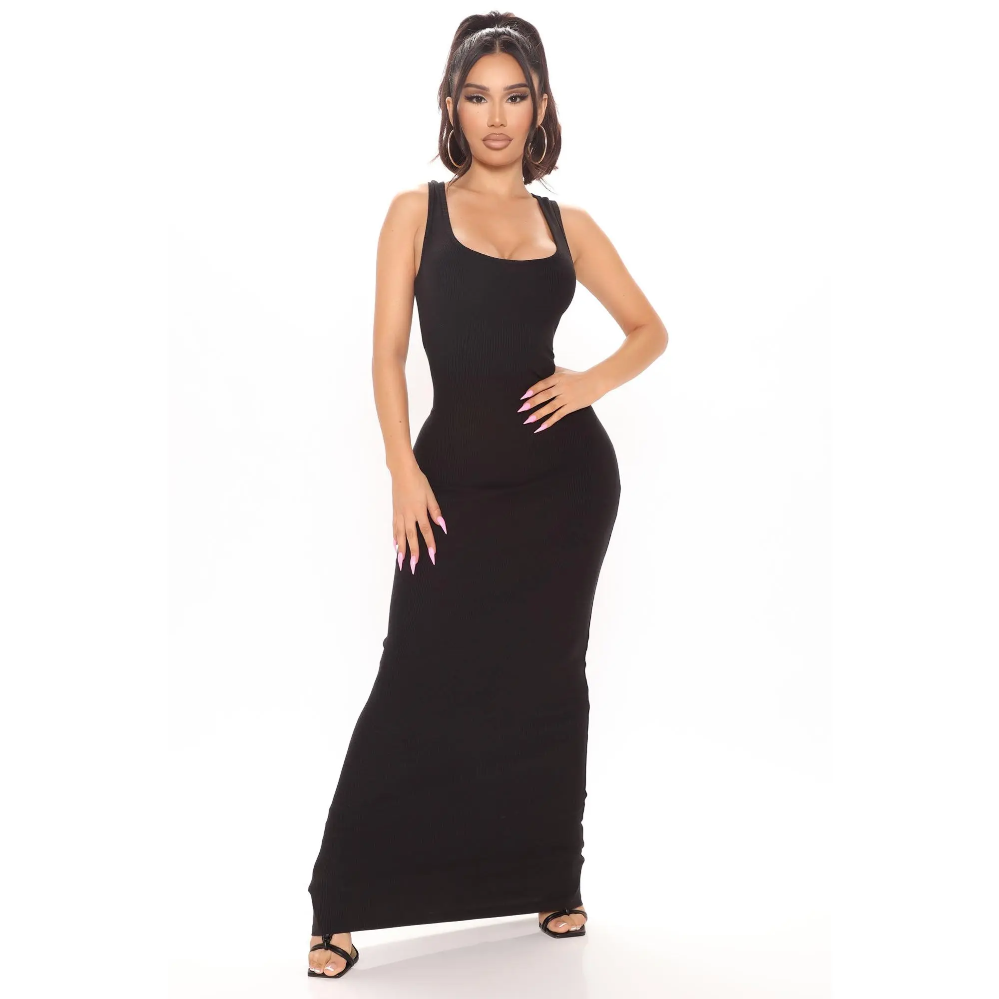 Mulberry Street Maxi Dress - Black