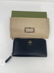 Pre-owned GUCCI Leather Small Leather Goods Bumblebee Zippy Wallet