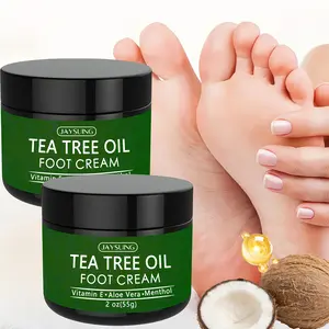 Tea Tree Essential Oil Hand & Foot Care Cream, suitable for dry and rough skin, contains vitamins, coconut oil, and natural plant extracts; moisturizing foot cream that smooths the skin, a top choice for gifts