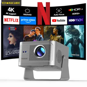 [US warehouse] Magcubic 900ANSI HY350GT Projector TV Stick Built-in Dolby Audio(Dongle support) Auto Focus 4K Support 15W speaker HDR10+ BT5.1 Dual Band WiFi Native 1080P Portable Smart Home Cinema