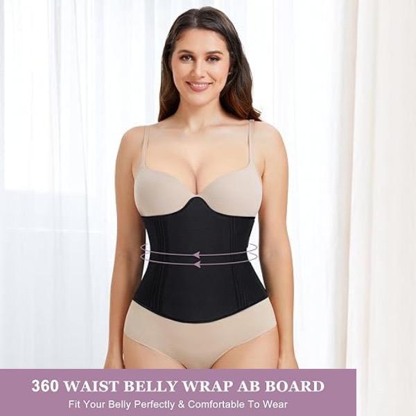 Black 360° Lipo Foam Ab Board – Post Surgery Abdominal Compression Board & Waist Support Wrap