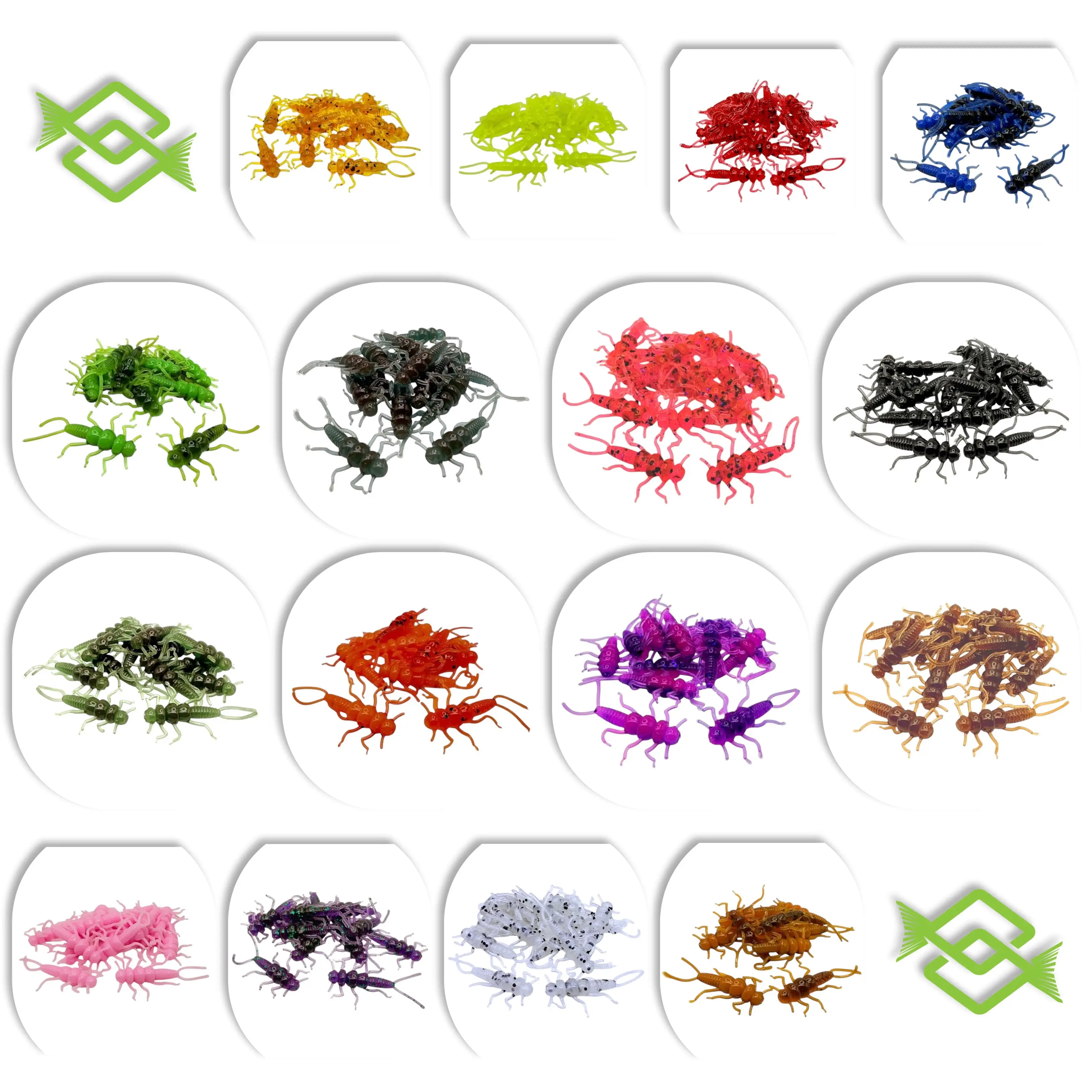 Creek Bugz (Stonefly) 1.375” - 15 pieces per pack - Artifical Fishing Baits Soft Plastic Fishing Lures - Trout, Bass, Perch, Crappie, Panfish bait