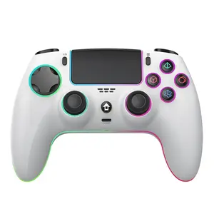 7 Color RGB Gaming Controller, Macro Key One-Touch Combo, Dual Vibration, Ps5 Switch PC Mobile Compatible, Game Supplies & Accessories