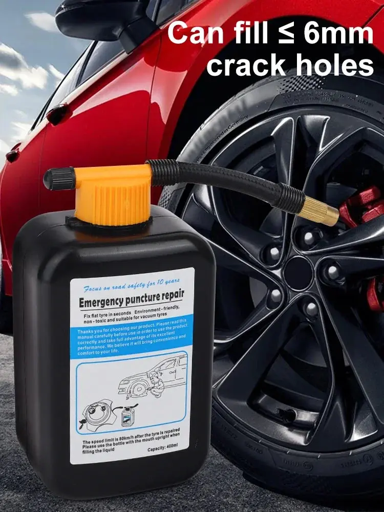 Tire Sealant & Repair Liquid 400ml — Cars, Motorcycles & E-Bikes | Instant Flat Fix