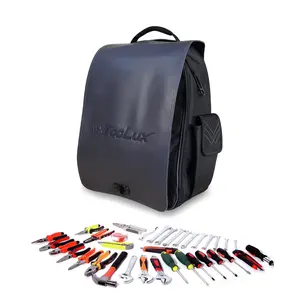 17" Precision Tool Backpack with Real Leather Flap