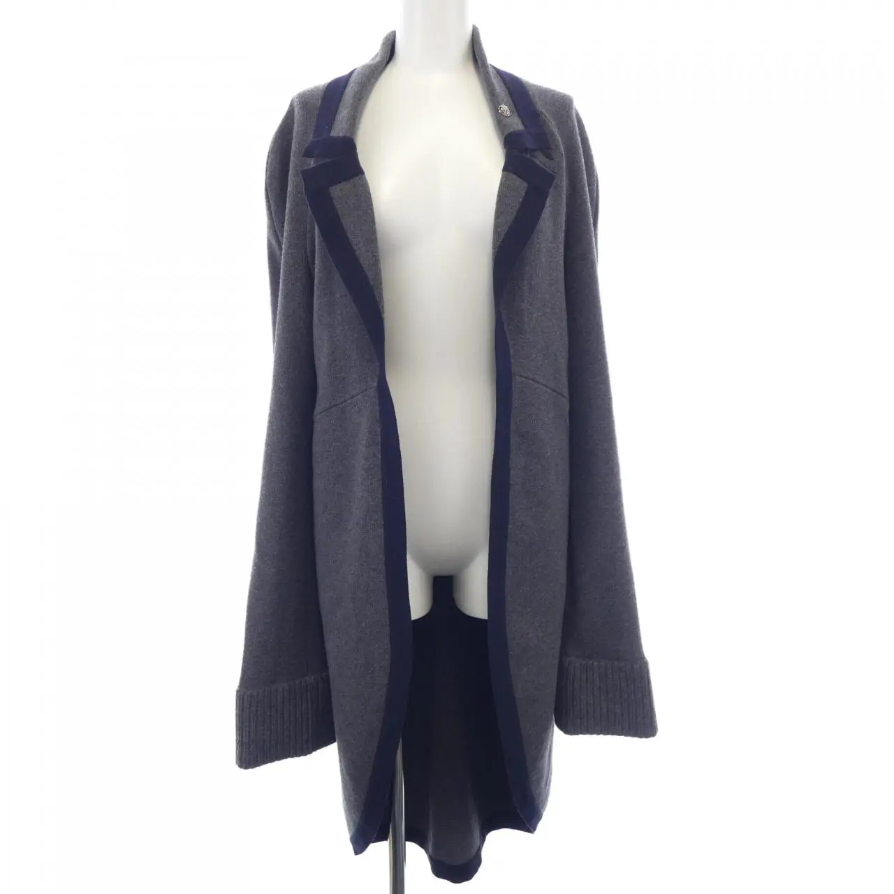 Pre-owned CHANEL Wool Small Leather Goods Coat