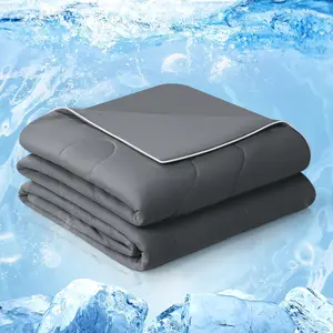 Cooling Comforter , 2026 Cloud-CHILL TECH | Q-MAX 0.45+, Double-Sided Cool Design Soft  Cooling Blanket for Night Sweats Hot Sleeper (Dark Gray, (108"x90"))