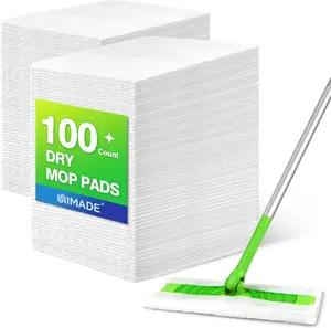 Dry Sweeping Cloths, 100 Count Mop Refill Compatible with Swiffer Sweeper - Disposable Duster Refills Mops for Cleaning Hardwood Floor Dust UNIMADE