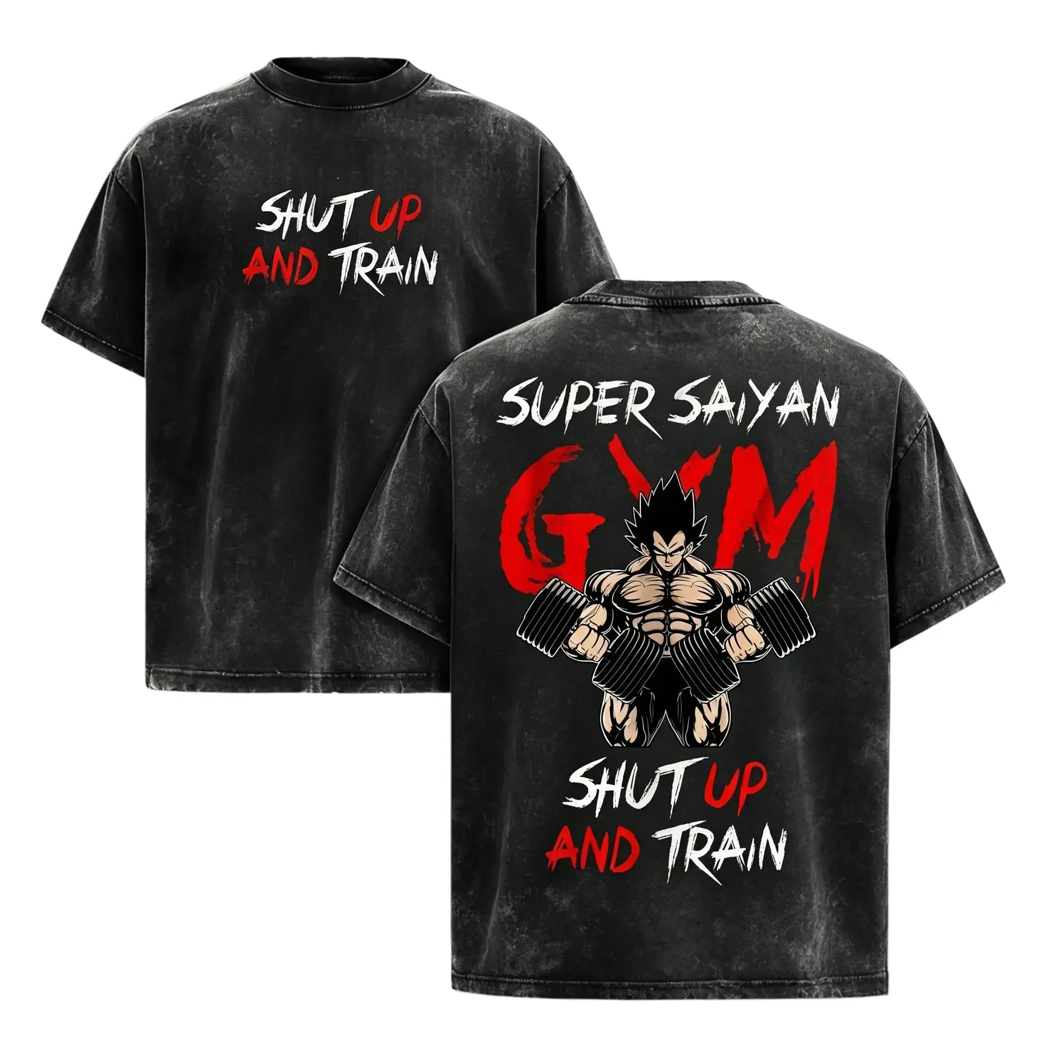 DBZ GYM Unisex Summer outfits men streetwear 80s 90s graphic tees cotton Anime tank tops men gifts