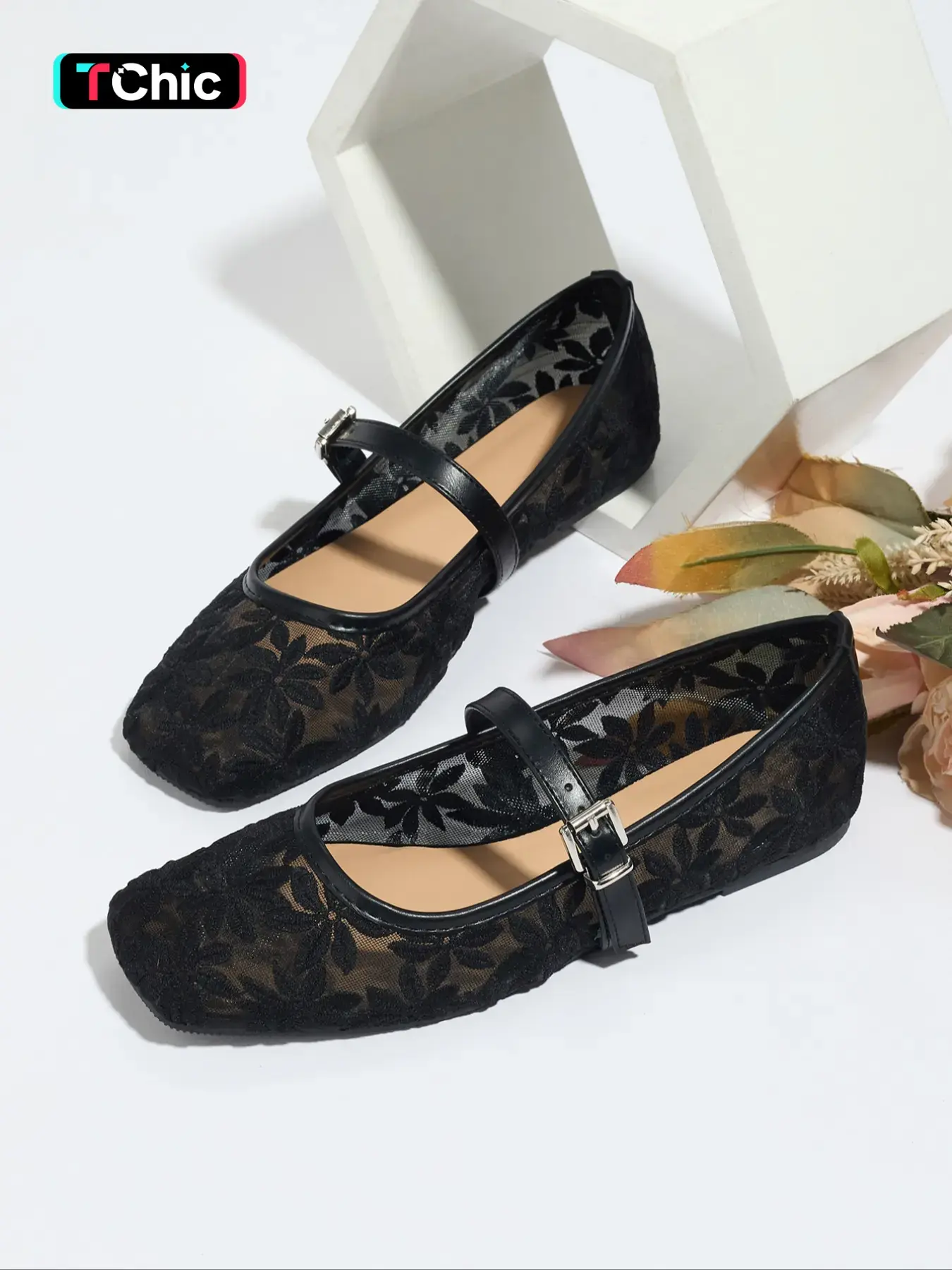 Women's Elegant Lace Pattern Ballet Flats, Chic Ballet Flats, Ballerina Flats, Fashionable Pointed Toe Casual Trendy Flat Shoes for Summer, Lightweight Breathable Comfortable Shoes for Daily Wear, Versatile Flat Shoes, Girl