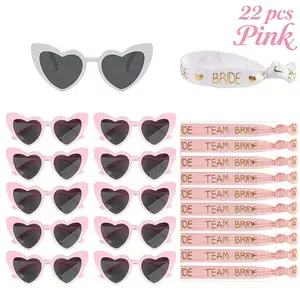 22 Pieces Bachelorette Proposal Gift Set, Single Party Glasses, Bride Squad Headbands, Wedding Accessories, Fun Party Supplies, Party Event Props