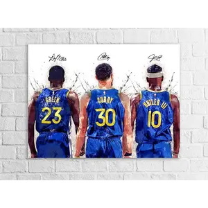 Steph Curry, Draymond Green, Jimmy Butler Poster Print Unframed, Golden State Warriors Dorm Room, Office