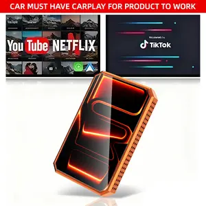 2026 FIFA World Cup Edition Wireless CarPlay Adapter, 4-in-1 Android Auto AI Box with Netflix/YouTube/TikTok, Screen Mirroring, Plug & Play for Factory Wired CarPlay