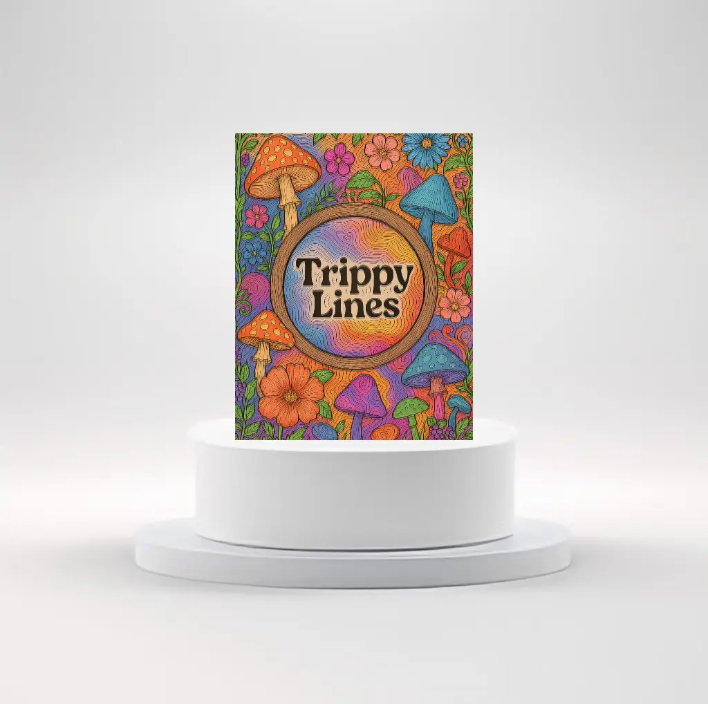 Trippy Lines Coloring Book