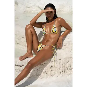 Kyle Triangle Bikini Top in Palm Royale