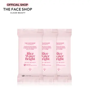 THE FACE SHOP Rice Water Bright Cleansing Wipes On-the-Go Bundle (3-Pack Set), Korean Skincare THE FACE SHOP Rice Water Bright Cleansing Wipes On-the-Go Bundle (3-Pack Set), Korean Skincare