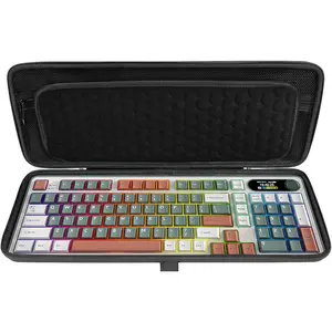 Hard Travel Case for Compact 90%-96% Keyboard, Computer 100 Key /Wired Keyboard Carrying Protective Storage Box Bag, Compatible with RK Royal KLUDGE S98, Aula F99 Pro