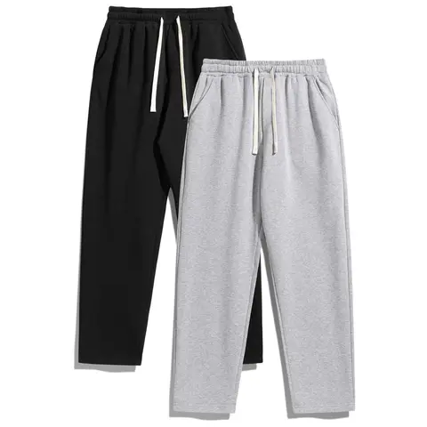 Men’s 2-Pack Wide Casual Jogger Sweatpants - Minimalist Versatile, Solid Color, Regular Fit Men’s Baggy Comfy Pants, Streetwear Essential Trousers with Loose Fit, Soft Fabric, Drawstring Waist, Pockets, Athleisure Bottoms, Minimalist Versatile Jogger,soho