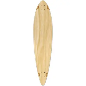 Blank Natural Pintail Longboard Deck 40"x 9" 9-Ply Maple Deck for All Level Riders Long Board Deck Only