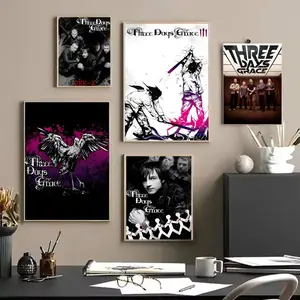 T-Three D-days grace Poster HD Sticky Waterproof Wall Art | High Quality Print Aesthetic Home Living Bedroom Bathroom hallway Band Decor Trendy Room Decoration | Multiple Size Options Available