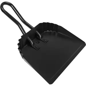 Heavy Duty Black Metal Dust Pan-Handheld Dustpan With Handle, Stainless Steel Large Dustpans With Wide Lip Industrial Dust Pans Precision Edge Small Dustpan For Home, Comfort, Hanging