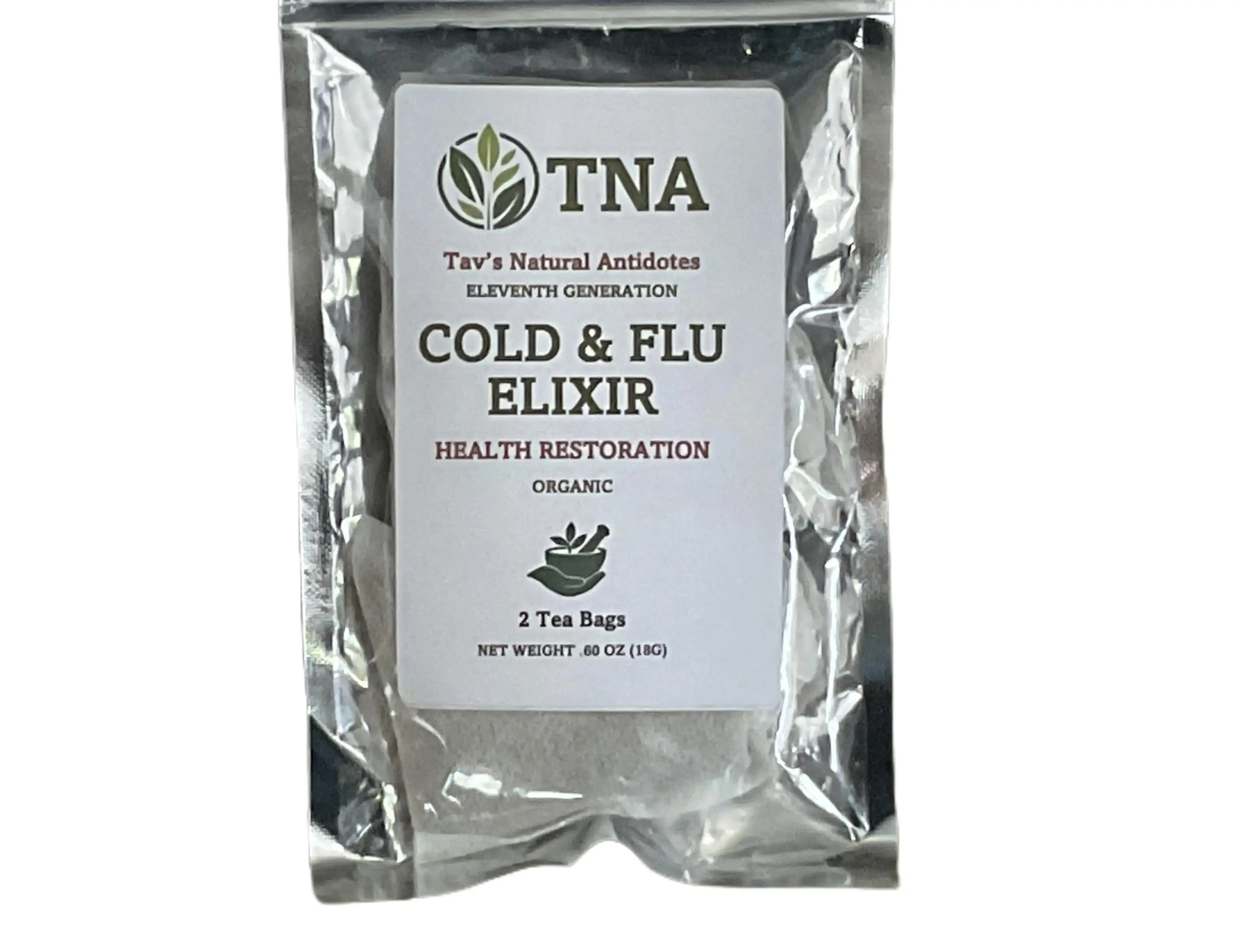 COLD/FLU ELIXIR Tea is designed to fight all of the symptoms caused by influenza and common colds naturally with this potent blend of herbs
