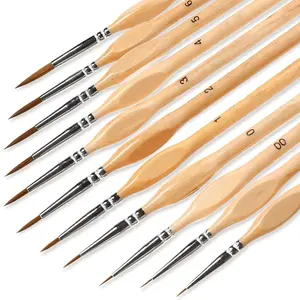 Precision Miniature Paint Brush Set - Ideal For Detailed Artwork, Crafts, And Collectibles | Versatile For Acrylic, Watercolor