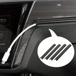 4pcs Car Charging Data Cable Arrangement Harness Car Interior Cable Line Sleeve Protector Universal Hidden Wire Cover