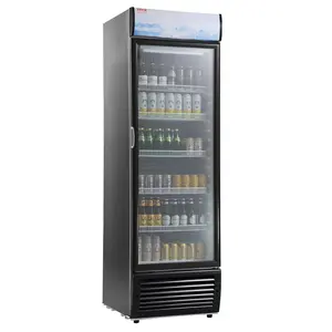 【Father's Day】VEVOR Commercial Merchandiser Refrigerator, 14.8 Cu.Ft / 420L Beverage Refrigerator Cooler Merchandiser, Glass Door Display Refrigerator Upright Fridge with 5 Adjustable Shelves, Customizable Lightbox