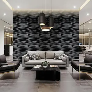 3D Geometric Pattern Wall Panel, PVC Material Wall Decoration, Wall Decor for Living Room Hall Bedroom Hotel Office