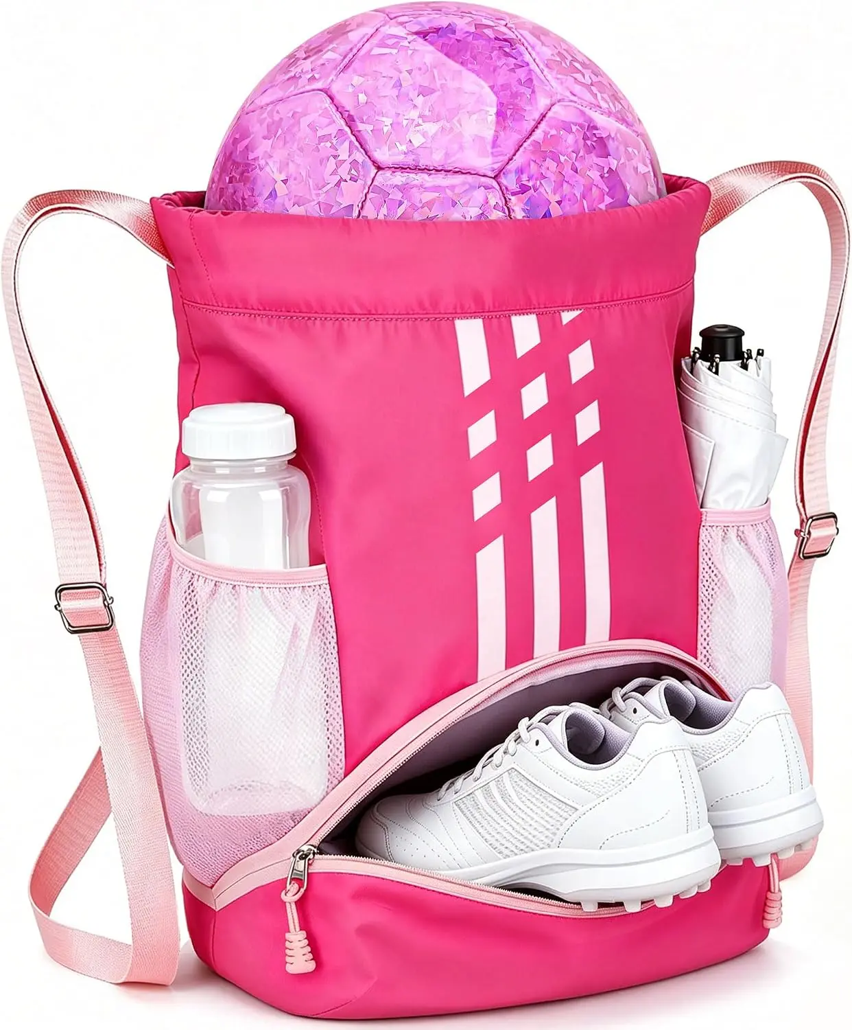 Youth Soccer Bag - Soccer Backpack & Bags for Basketball, Volleyball & Football | Includes Separate Cleat and Ball Compartment match