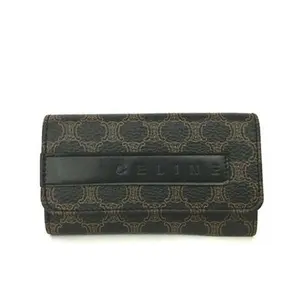 Pre-owned Celine other Small Leather Goods Macadam PVC 6 Ring Key Case Black 11647048188/029131