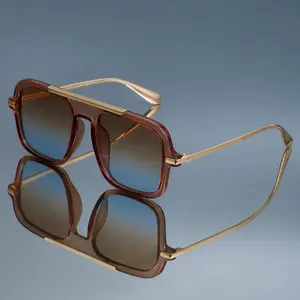 Unisex Retro Rectangle Minimalist Sports Eyewear, High-Quality Metal Frame Fashion Glasses, Decorative for Streetwear & Casual Daily Outfits