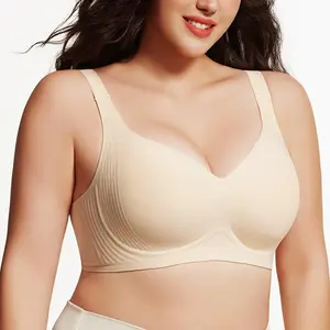Jelly Wireless  Bras for Women Full Coverage No Underwire Everyday Bras Comfortable Wireless Push Up Bralettes Seamless Tshirts Bras