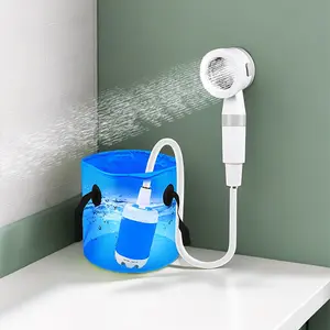 Portable Handheld Electric Shower - Multifunctional Outdoor Shower for Camping, Hiking, Pet Cleaning & Car Washing. Includes Water Pump, Ideal for Travel & Apartment Use, Rechargeable Camping Shower.