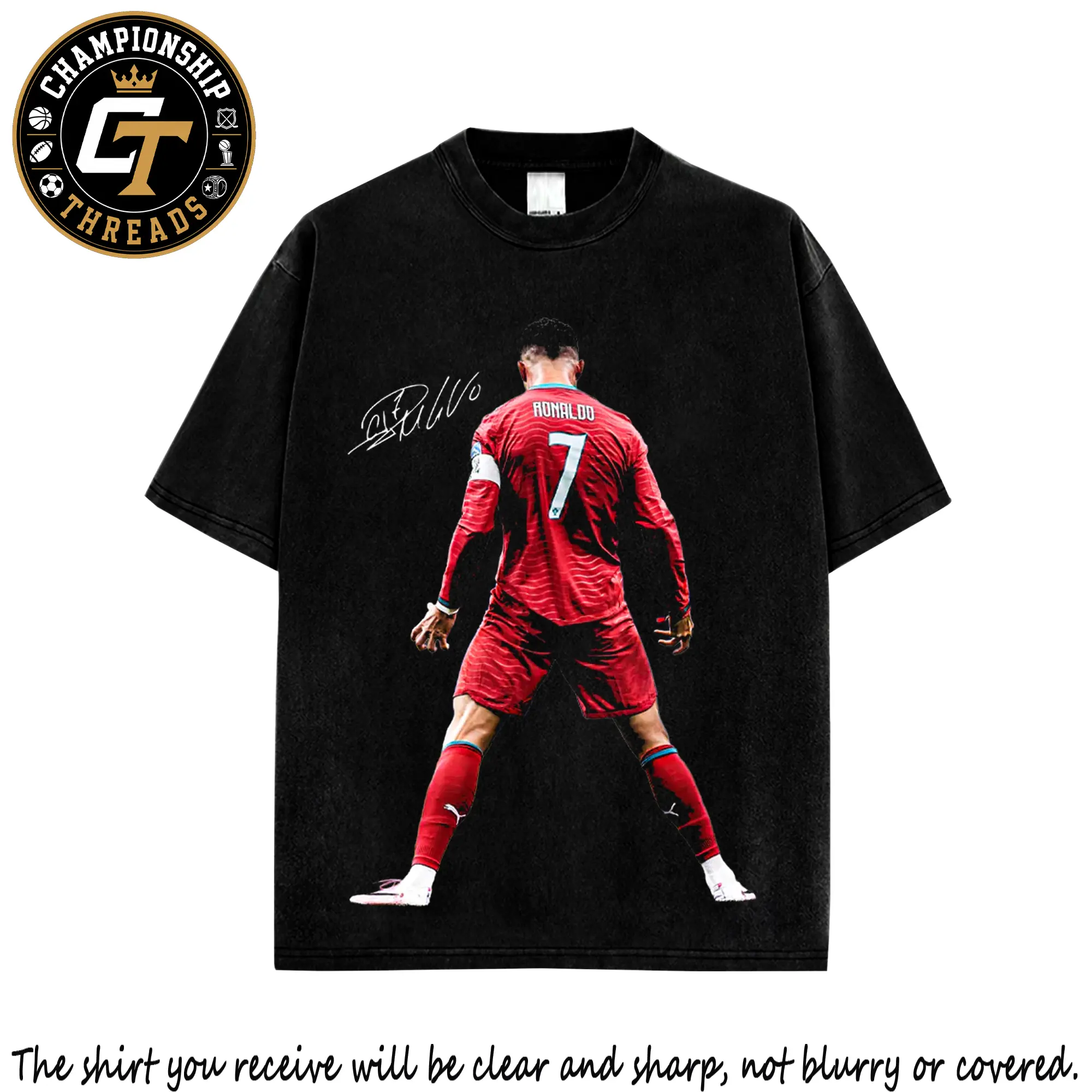 CR7 Legend "I'm Back" Celebration Graphic T-Shirt, Number 7 Soccer Fan Tee, Signature Inspired Football Streetwear Shirt, Gift for Soccer Lovers