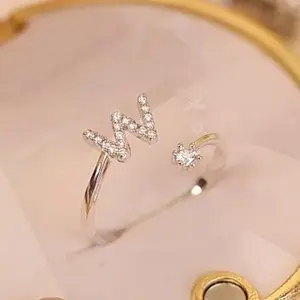 Hot Fashion 26 Letter Initial Rings Ideal Couples Wedding Bands Sweet Love Tokens Bridesmaid Gifts Daily Fashion Accessories